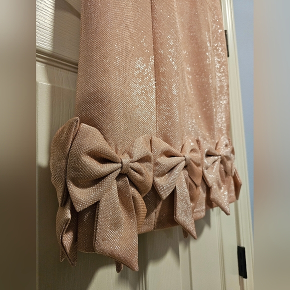 LM Collection Midi Bow Dress- Pink- Size 6 - Picture 6 of 14